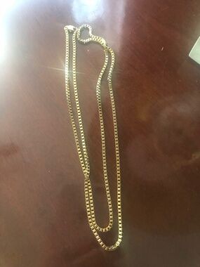Men’s stainless steel gold box chain